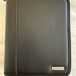 Vintage Franklin Covey Compact Size Signature Leather Zipper Binder